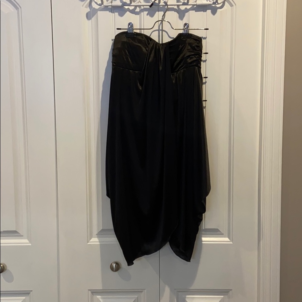 Black silky formal dress